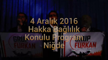2016 Niğde "Hakka Bağlılık" Konulu Program