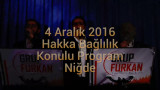 2016 Niğde "Hakka Bağlılık" Konulu Program