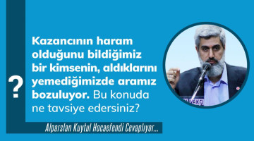 Ailemizin fertlerinden biri bankada çalışıyor. Kazancının haram olduğunu söylememize rağmen bunu kabullenmek istemiyor. Aldığı şeyleri yemek istemediğimizde aramız bozuluyor. Ailenin diğer fertleri de bu durumdan rahatsızlar fakat haram yemek zorunda kalıyorlar. Bu konuda ne tavsiye edersiniz?